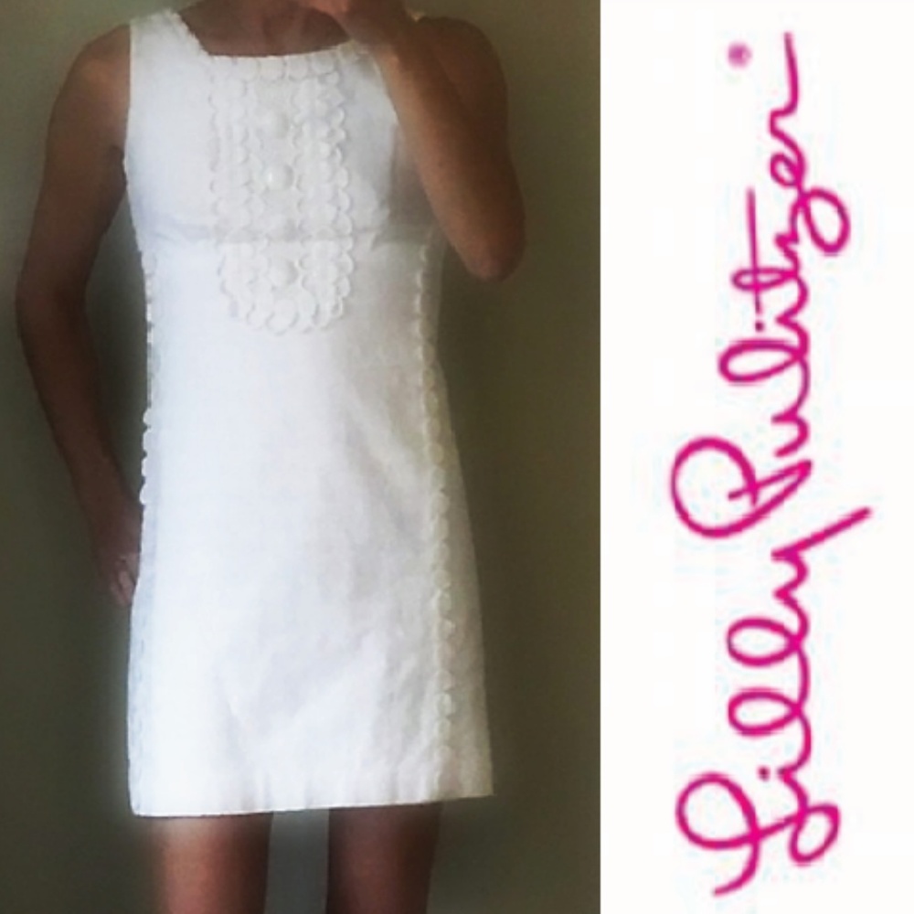 Lilly Pulitzer Jubilee Shift Dress White Size 8